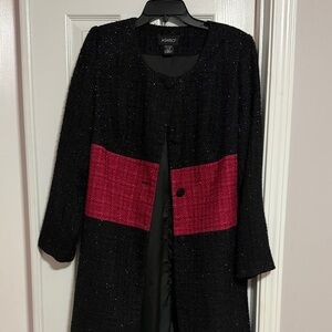 Ashro Black and Red Women's Blazer